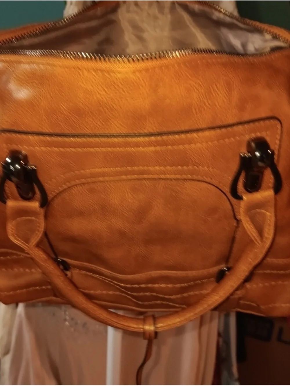 Classic Tan Women's Tote Bag with Crossbody Strap